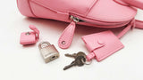 Balenciaga Small Logo Ville Top Handle Bag In Pink Grained Leather Fw0925rzxdu
