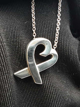 Tiffany & Co. Paloma Picasso Loving Heart Necklace In Silver 17 Inch Fw0226rrdu