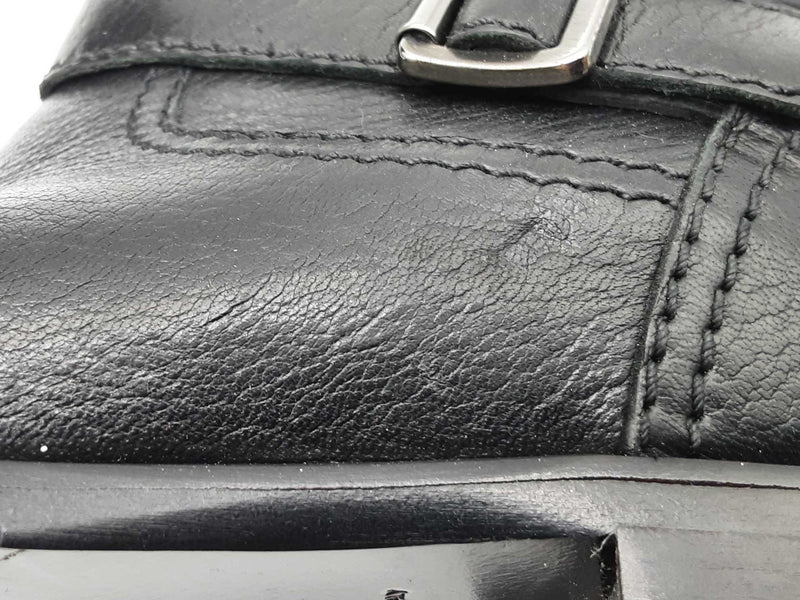 Prada Black Leather Boots Size Eu 38 Do0925oxzde