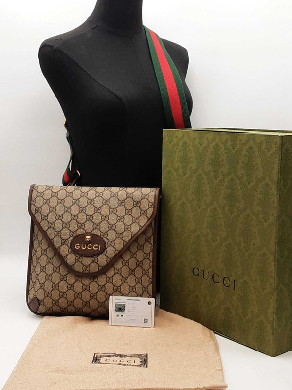 Gucci Neo Vintage Gg Messenger Bag Brown Aa0725izxsa