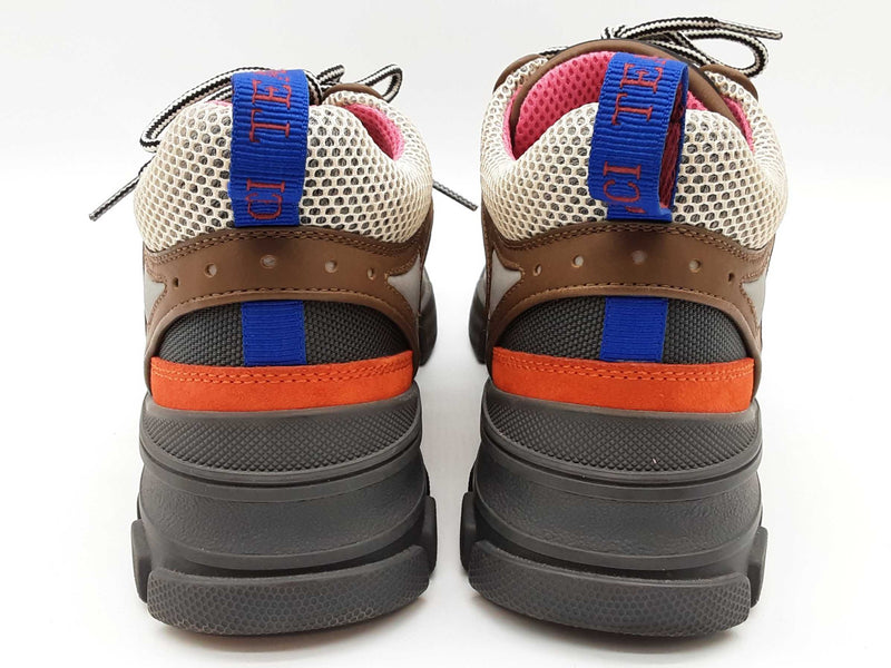 Gucci Flastrek Journey Gray Orange Shoes Size Gucci 38 W Do0625lxzde