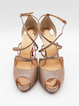 Christian Louboutin Glitter Platform Pumps Size 39 Eb0526lxzsa