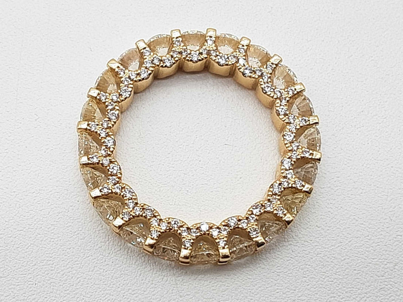 4.53 Cttw Diamonds 14k Yellow Gold 5.9g Eternity Ring Size 6.25 Do0725orxzde