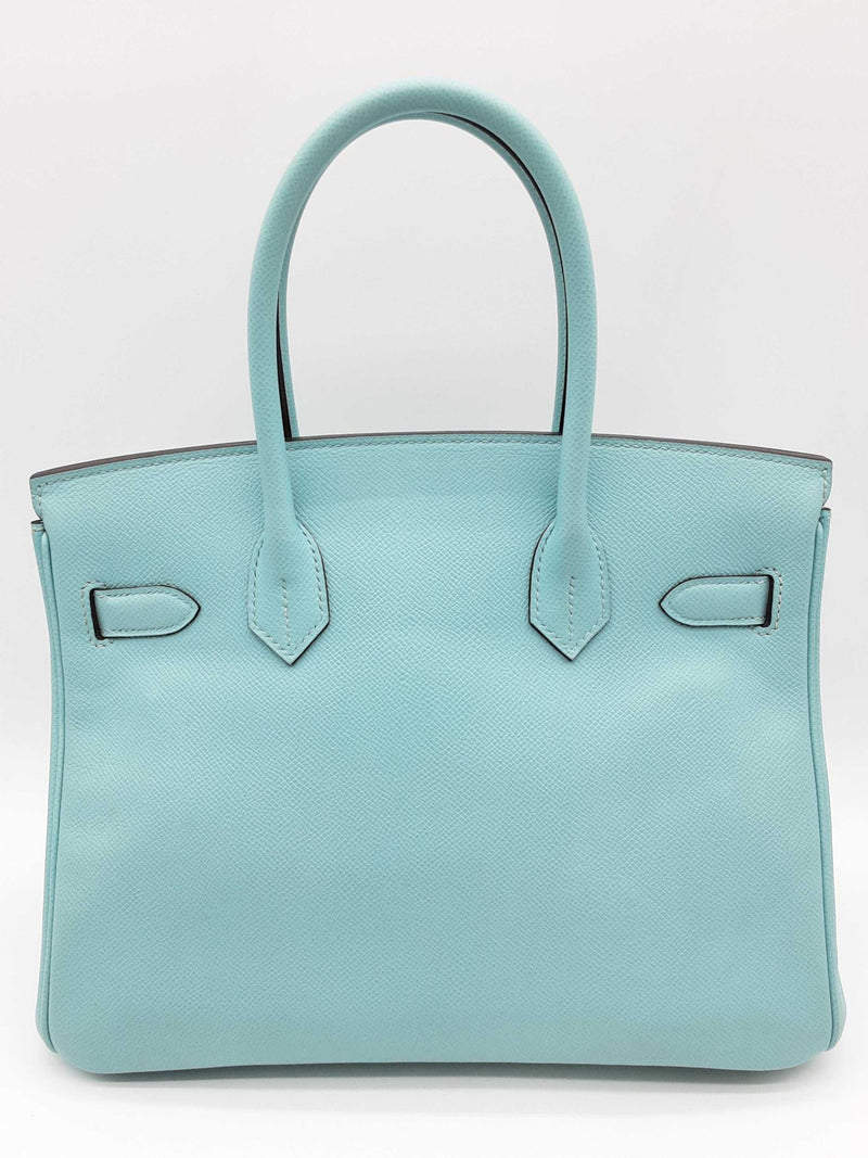 Hermes Birkin 30 Bleu Atoll Tiffany Blue Epsom Gold Hardware Handbag Do0125lpxzxde