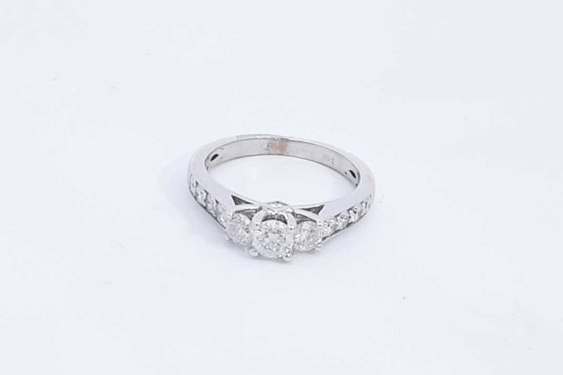 Approx. 0.75ctw Round Diamond Ring In 14k White Gold 3.5g Size 6.25 Eb0424wcrsa