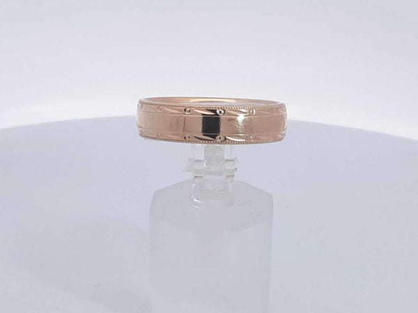 14k Yellow Gold 9.2 Grams Fancy Wedding Band Size 11.5 Aa0825wrzsa