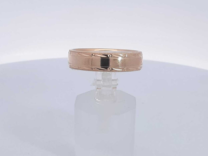 14k Yellow Gold 9.2 Grams Fancy Wedding Band Size 11.5 Aa0825wrzsa