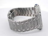 Cartier Santos 40mm Watch Diamonds Aftermarket Customized Sd1125crzxsa