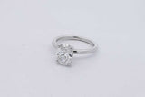 3.0ctw Lab Grown Oval Diamond Ring 14k White Gold 4.1 Grams Size 7 Eb0526rcrsa