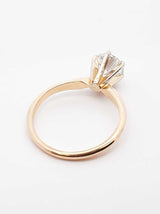 0.64 Cttw Diamond & 14k Yellow Gold Solitaire Ring 2 Grams Size 5 Fw0724ixzdu