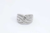 Approx. 0.46ctw Diamond Ring In 10k White Gold 3.7 Grams Size 7.5 Eb1124lxzdu