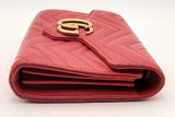 Gucci Gg Marmont Matelasse Red Leather Wallet On Chain Shoulder Bag Eb0125wxzsa