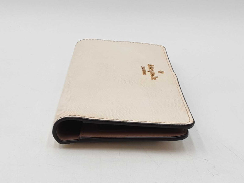 Kate Spade Madison Large Slim Wallet In Meringue Saffiano Leather Fw0625lxdu