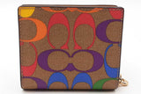 Coach Rainbow Signature Canvas Snap Wallet Eb0826ordu