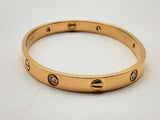 Cartier Love Bracelet Diamonds 18k Yellow Gold 26.3g Bangle Size 18 Do1124prxzde