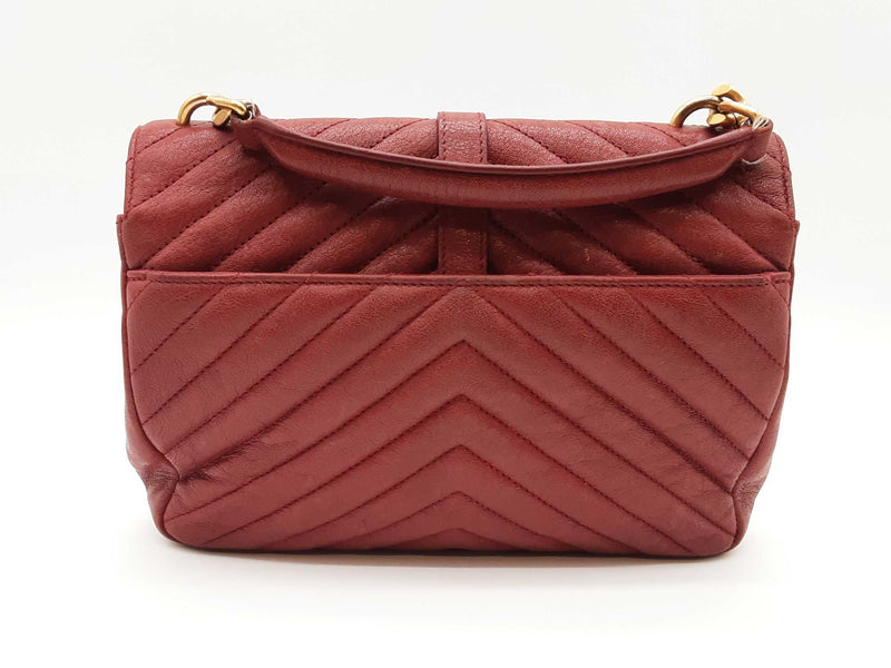 Ysl Yves Saint Laurent Sheepskin Matelasse Monogram Red Crossbody Sd0825ezxde