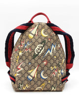 Gucci Kids Backpack In Gg Supreme Space Coated Canvas Fw0626wrzdu
