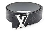 Louis Vuitton Monogram Eclipse Reversible Belt Silver Tone Buckle Eb0824lxzdu