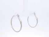 0.56 Cttw Diamond & 14k White Gold Inside Out Hoop Earrings 3.4 Grams Fw0726ozxdu