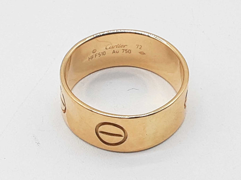 18k Yellow Gold 16.1g Band Ring Approx Size 17 Do0724ooxzde