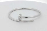 Cartier Juste Un Clou 18k White Gold Bracelet With Diamonds Size 16 Eb1026wrxzsa