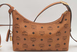 Mcm Aren Hobo Shoulder Bag In Cognac Visetos Eb0626oxzsa
