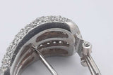 4.0cttw Diamond Stud Omega Back Earrings In 18k White Gold 18 Grams Eb0326loixsa
