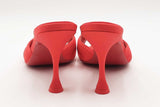 Christian Louboutin Nicol Is Back Red Satin Mules Size 38.5 Eb0226lxzsa