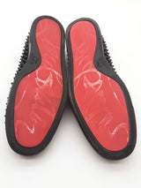 Christian Louboutin Spiked Roller Boat Black Suede Sneakers Size 44.5 Eb925orxde
