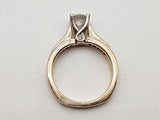 Approx 0.9 Ctw Diamonds 18k Yellow Gold Platinum Ring Size 6.75 Do0824cxzde