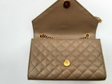 Yves Saint Laurent Envelope Tan Quilted Leather Chain Crossbody Bag Do0824lxzxde