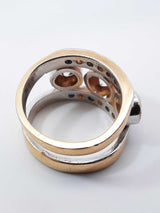 2.08 Cttw Diamond & Topaz Ring In 14k White Gold 8.9 Grams Size 5 Fw1124wwxzdu