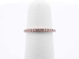 Diamond & 10k Rose Gold Half Eternity Ring 0.9 Grams Size 4.25 Fw0326lxzdu