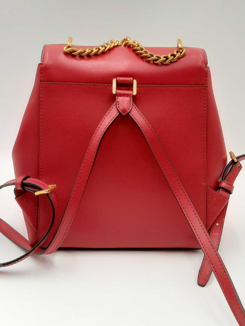 Michael Kors Mindy Red Leather Backpack Eb0424irdu Max Pawn