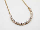 0.93 Cttw Diamond Bar Necklace In 14k Yellow Gold 3.9 Grams 17.5 Inch Fw0626wrxdu