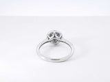 0.26 Cttw Diamond & 10k White Gold Halo Ring 2.7 Grams Size 6.75 Fw1025oxrdu