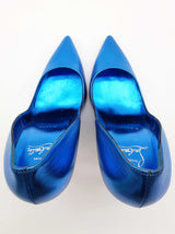Christian Louboutin So Kate 120 Metallic Blue Heels Size Eu 40 Do0426lrzde