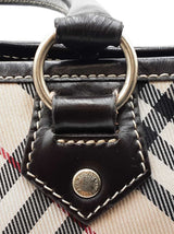 Burberry Blue Label Tote Bag In Nova Check Canvas & Brown Leather Fw0326orzdu