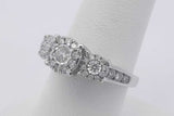 0.78cttw Diamond Ring In 14k White Gold 4.7 Grams Size 7 Eb0126wcrsa