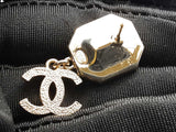 Chanel Octagon Crystal & Faux Pearl Cc Drop Stud Earrings Fw1225wrxdu