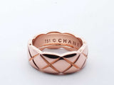 Chanel 18k Rose Gold Coco Crush Ring Size 5.5 6.7g Lh0924exzde