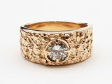 0.83 Carat Diamond 10k Rose Gold 7.9g Ring Size 10.75 Do0425lxzxde