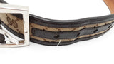 Gucci Beige Canvas Guccissima Belt Brown Belt 80-32 Sd0126lpzdu