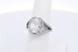 3.54ctw Lab Grown Diamond Ring In Platinum 11.3 Grams Size 6.5 Eb0325lwrxsa
