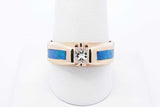0.45ctw Princess Cut Diamond & Opal Ring 14k Yellow Gold 9.4g Size 9 Eb1125rxzdu