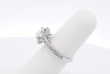 0.87cttw Diamond Ring In 18k White Gold 4.8 Grams Size 5.25 Eb0725lrxzsa