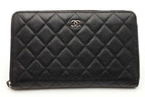 Chanel Quilted Caviar Zip Around Organizer Wallet Eb0926orxsa