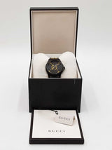 Gucci G-timeless Ghost Black Steel & Rubber 38mm Swiss Quartz Watch Fw0526wrzdu