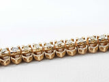 1.14 Cttw Diamond & 14k Yellow Gold Hexagon Link Tennis Bracelet 12.7 Grams 7 Inch Fw0726exzdu