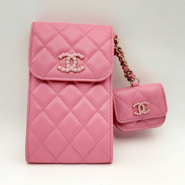 Chanel Caviar Quilted Airpods Pro And Phone Case Hs0724lxzxsa